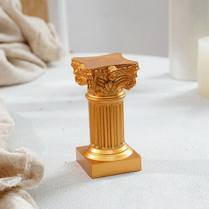 Roman Pillar Greek Column Statue Pedestal Candlestick Stand Figurine Sculpture Indoor Home Dinning Room Garden Scenery Decor