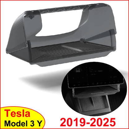For Tesla New Model 3 Y Juniper 2025-2020 2026 Launch Highland Under Screen Storage Box Central Control Hidden Organizer Tray