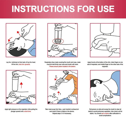 Simple Asphyxia Training Devices Respiratory Rescue Choking Device Anti-Choking Adults Kids Airway Suction Rescue First Aid Kits