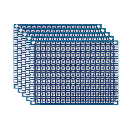 5/10PCS PCB Board Prototype Board Blue 2x8/3x7/4x6/5x7/7x9cm Double Sided Circuit Boards For DIY Soldering Project