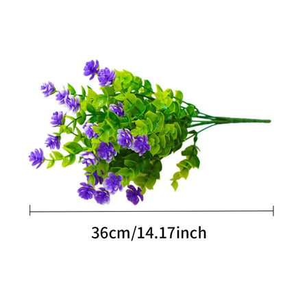 1/3 Bundle Artificial Flowers Outdoor Shrubs Plants UV Resistant Fake Flower Greenery for Office Kitchen Wedding Hotel Decor