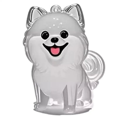 Clear Pet Hair Keychain Cute Dog Fur Keepsake Holder Creative Transparent Pet Hair Memorial Collection Pendant For Dog/Cat