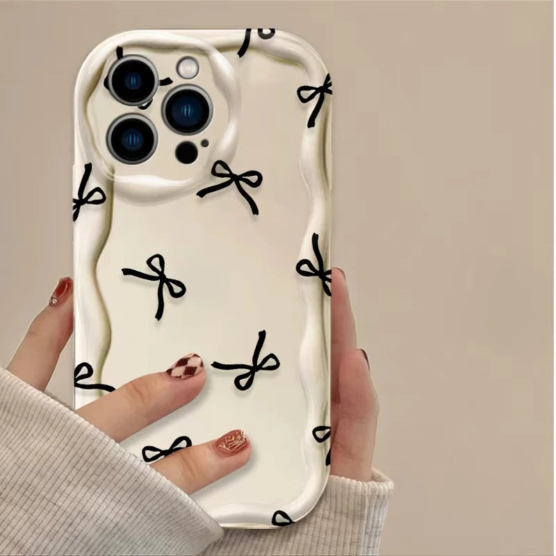 Bowknot Heart iPhone Case – Shockproof Silicone Cover