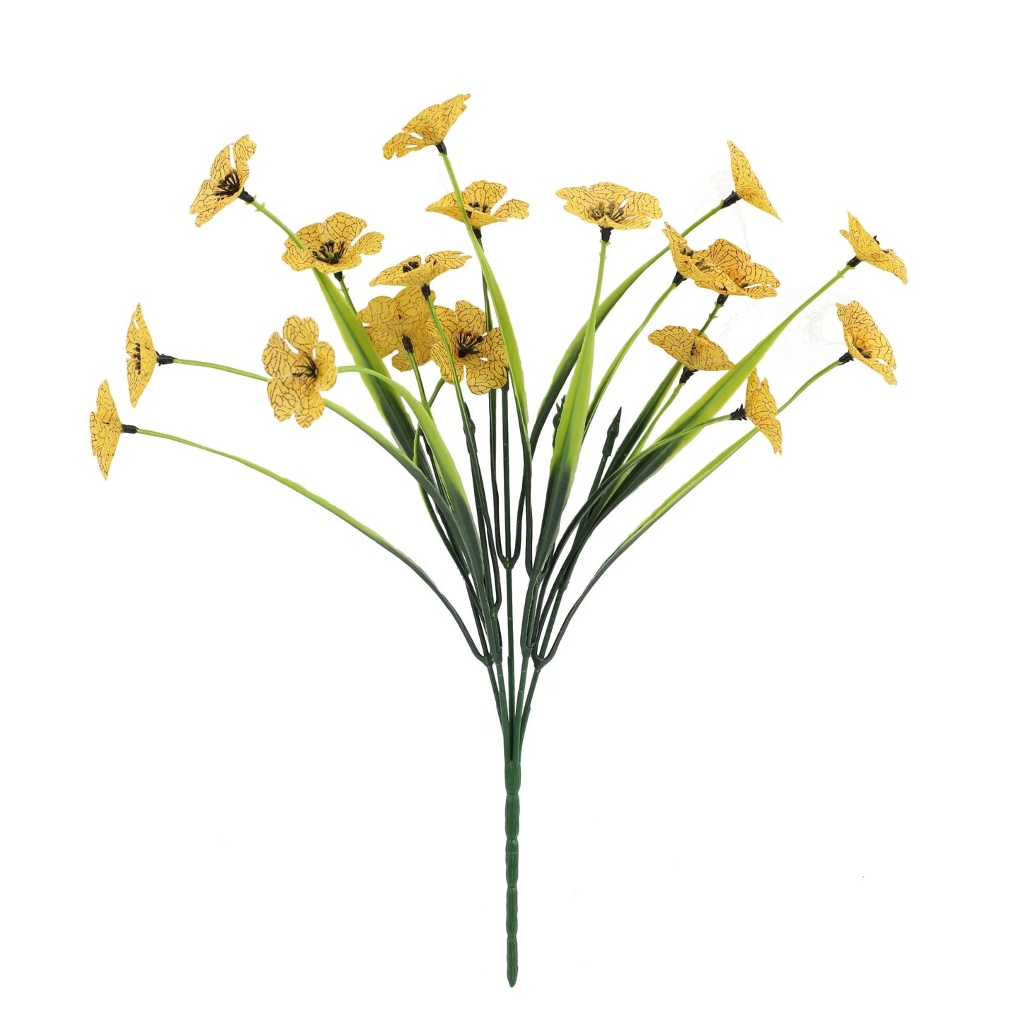 Outdoor Artificial Violet Spring Grass Flowers Faux Plastic Plants UV Protected for Home Garden Decoration