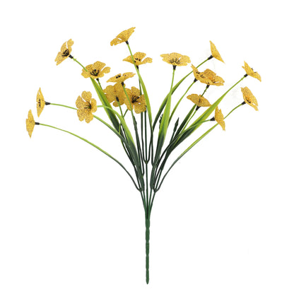 Outdoor Artificial Violet Spring Grass Flowers Faux Plastic Plants UV Protected for Home Garden Decoration