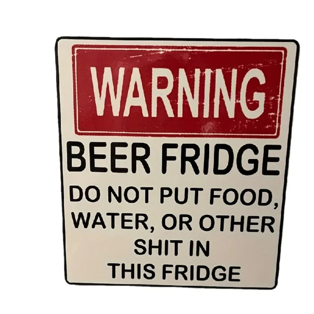 1pc,  Funny Warning Sign Beer Stickers,Kitchen Accessaries, Kitchen Decor, Home Decor, Dorm Essential, Valentine's Day Gifts