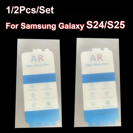 1/2Pcs/Set HD Film for Samsung Galaxy S25 Ultra S24 Plus Screen Protector AR Fiber Film Galax S 24 25 + S25Ultra Protective Film