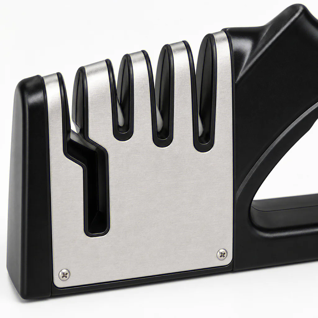 4-in-1 Multifunctional Kitchen Knife Sharpener, Portable Handheld Knife & Scissor Sharpening Tool with Non-Slip Base, Household