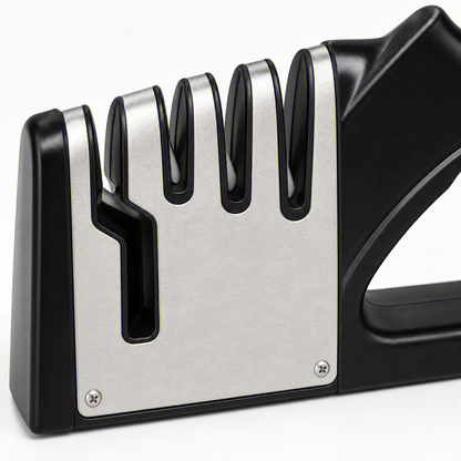 4-in-1 Multifunctional Kitchen Knife Sharpener, Portable Handheld Knife & Scissor Sharpening Tool with Non-Slip Base, Household
