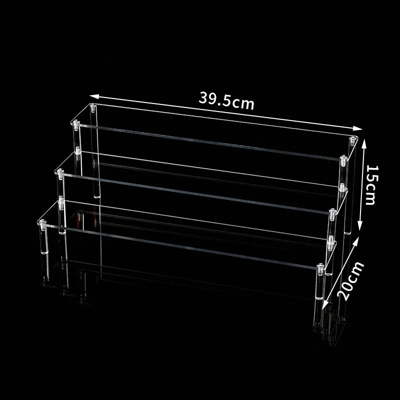 Clear Acrylic Display Stand For Anime Figures Cupcake Shelf Organizer Desserts Holder Jewels Display Risers Stand Perfume Stand