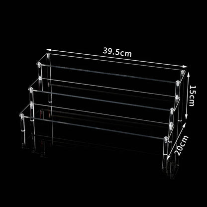 Clear Acrylic Display Stand For Anime Figures Cupcake Shelf Organizer Desserts Holder Jewels Display Risers Stand Perfume Stand
