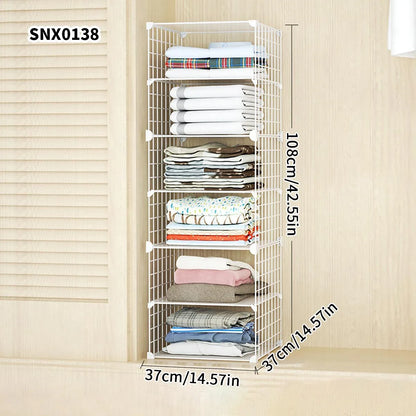 Clothing Layered Storage Wardrobe Partition Rack Hanging Closet Cross Partition Vertical Student Dormitory Cabinet Layered Rack