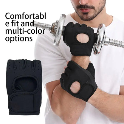 Women Men Fitness Gym Gloves Weightlifting Gloves Half Finger Breathable Non-slip Gel Pad Bodybuilding Training Dumbbells Gloves