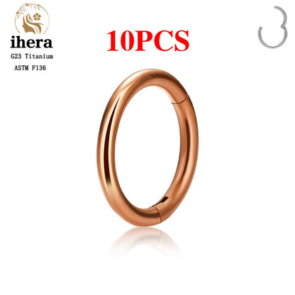 G23 Titanium Nose Ring – 10/50PCS Hoop Piercing Jewelry, 16/18/20G