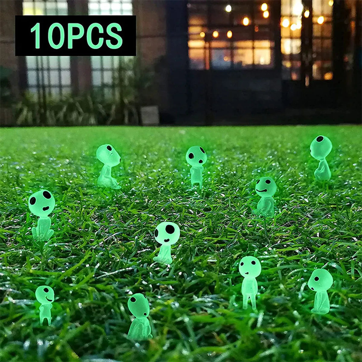 10Pcs Luminous Ghost Miniature Figurines Glow In Dark Tree Elves Micro Landscape Accessories Outdoor Fairy Garden Decoration