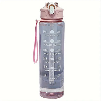 800ml Leakproof Sports Water Bottle with Time Scale