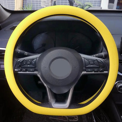 Non-Slip Silicone Steering Wheel Cover Summer Breathable Elastic Universal Fit 38cm Car Steering Wheel Protector Accessory