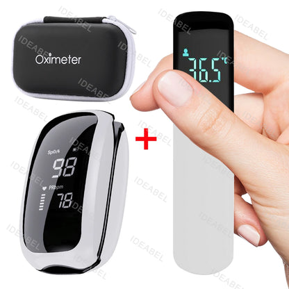 Rechargeable Medical Oximeter Strap Lanyard Fingertip Pulse Oximeter Blood Oxygen Saturation Monitor Digital LED Display Child