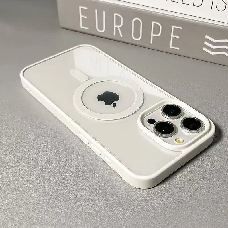 Luxury Candy Wireless Charging Phone Case For iPhone 17 16 15 14 13 12 11 Pro Max 16 Plus 16e Magnetic Bumper Cover for Magsafe