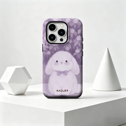 Purple Tone Stripe Heart Bumper Case Dual Layer for iPhone 17 16 15 14 Plus 13 Pro Max Shockproof Hard PC Cover
