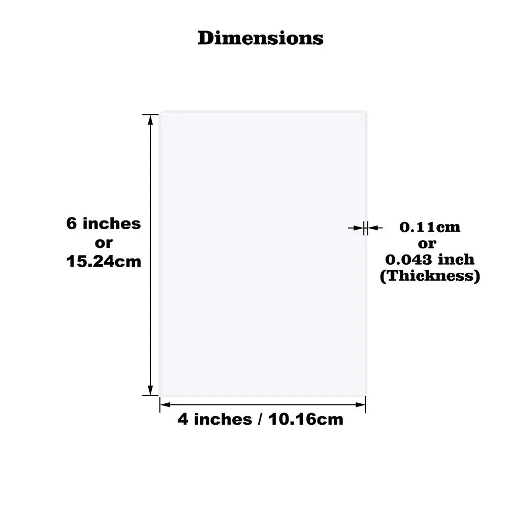 Clear Arch/Rectangular Acrylic Sheet Board for DIY Craft Signage Display Projects Picture Frame Wedding Place Card Decor Sign