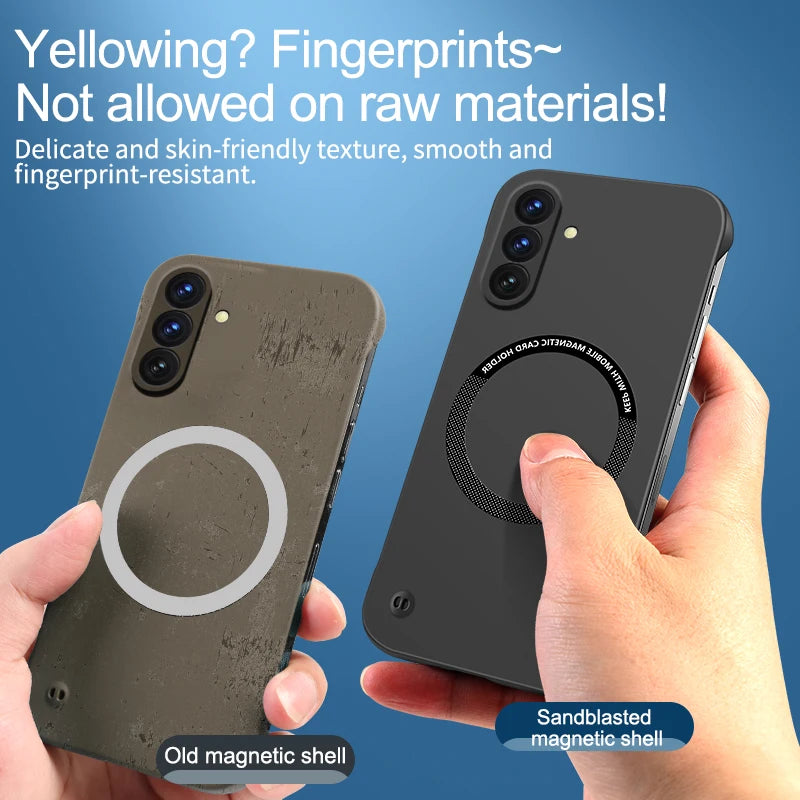 Frameless Slim Hard Back Cover Magnetic Case For Samsung Galaxy A56 Phone Cases