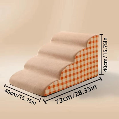 2/3/4 Steps Dog Secure Stairs High Density Foam Ramps Non-Slip Pets Steps for Older Dogs Pets with Joint Pain Sofa Bed Ladder