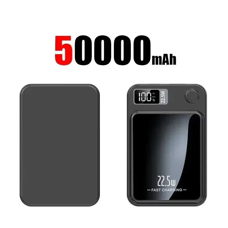 Lenovo Magnetic Wireless Power Bank 500000mAh PD22.5W Large Capacity Fast Charging External Battery For iphone Samsung Xiaomi