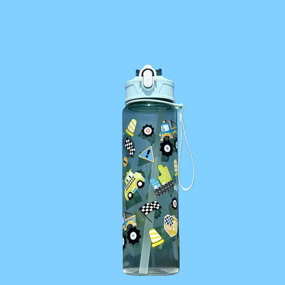800ml Leakproof Sports Water Bottle with Time Scale