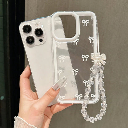 Fashion Lovely Bowknot Clear Phone Case For iPhone 17 16 15 14 13 12 14 Pro Max 16E X XR XS Max 7 8 Plus Transparent Soft Cover