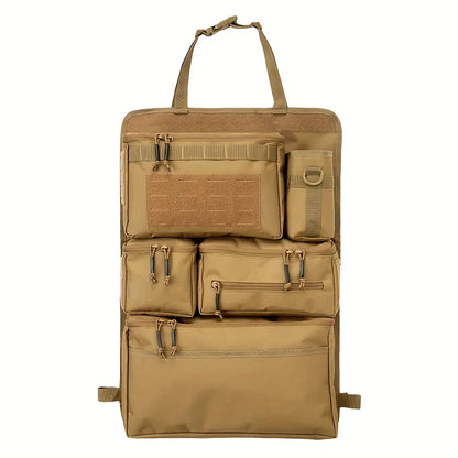 Multifunctional luggage organizer and storage bag, tactical storage bag for car rear seats, hanging rear seat bag