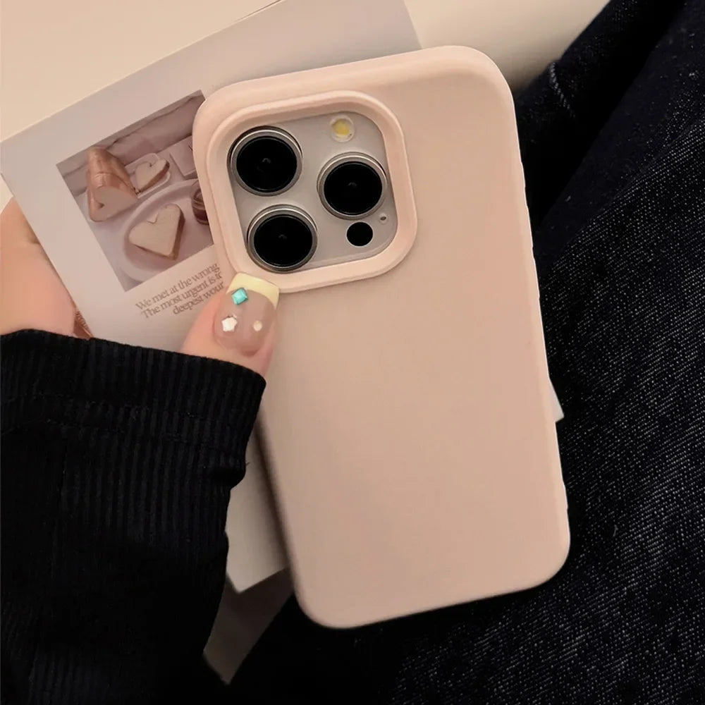 Silicone Solid Color iPhone Case – Dopamine Style