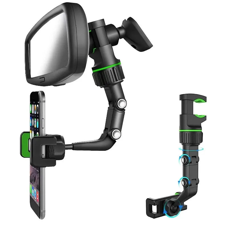 360° Rotatable Rearview Mirror Phone Holder for All Cars