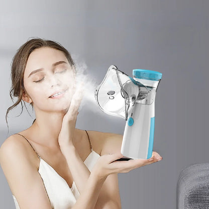 2-in-1 Mini Nano Ion Mist Sprayer - Facial Steamer & Air Humidifier with Water Tank Skin Moisturizing Beauty Skin Care Device