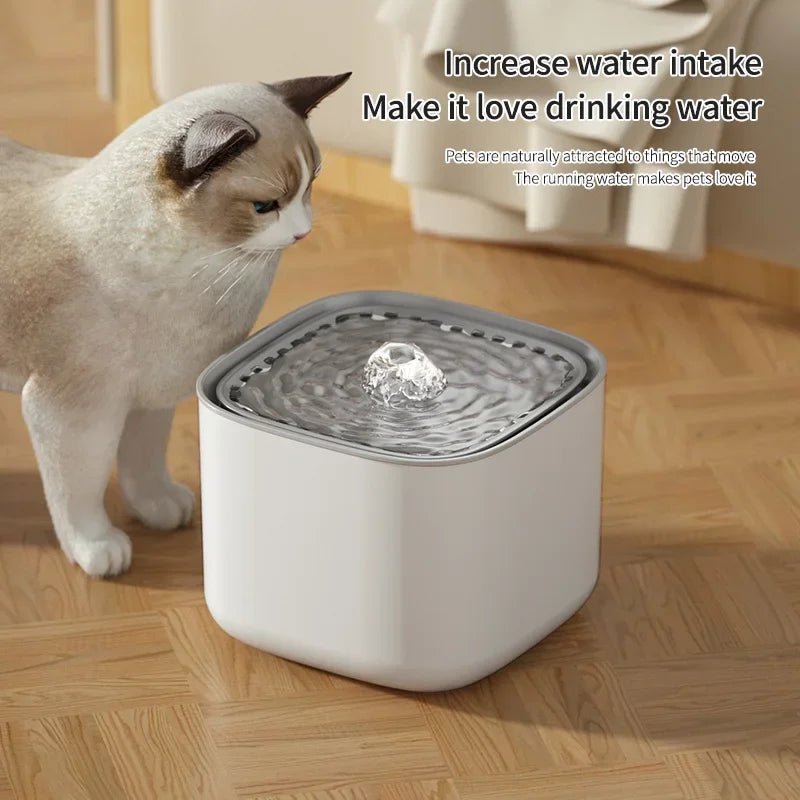 3L Cat Water Fountain Auto ERecirculate Filter Large Capacity Filtring Cat Water Drinker 1USB Electric Mute Cats Water Dispenser
