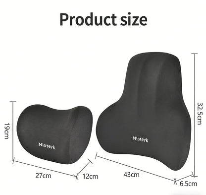 Memory Foam Car Neck Cushion Car Lumbar Support For Car Supplies Universal Neck Pillow Waist Cushion Car Seat Car Accessories