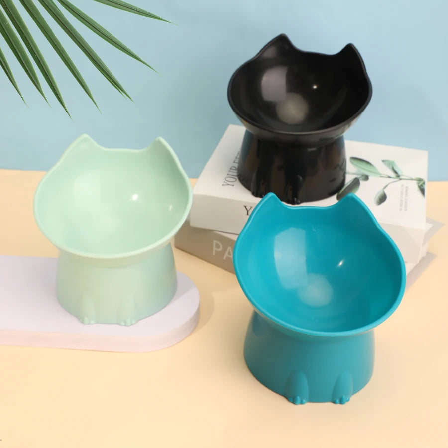 WhiskerWare Elevated Cat Bowl – Anti-Tip Raised Feeding Dish