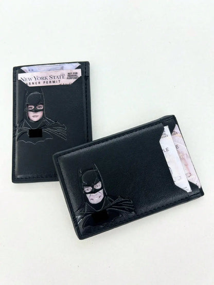 Men's Laser Cut Card Holder, Multi-Card Slot Design - Suitable For Office Workers And Superhero Fans, Perfect For Storing Business Cards And ID Cards