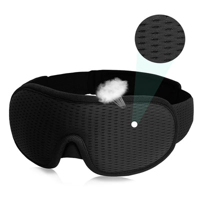 3D Contoured Sleep Mask – Light Blocking Travel Eye Mask