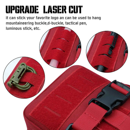 Upgrade Molle Rip Away Ifak Pouch, Tactical Small Belt First Aid Pouch Medical Utility EMT Pouch Only