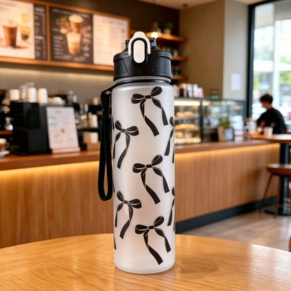 800ml Leakproof Sports Water Bottle with Time Scale
