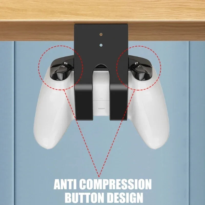 2pcs/4pcs ABS Under Table Game Controller Rack Game Console Storage Base Headset Holder Stand for Sony Xbox Switch PS5/PS4 Mount