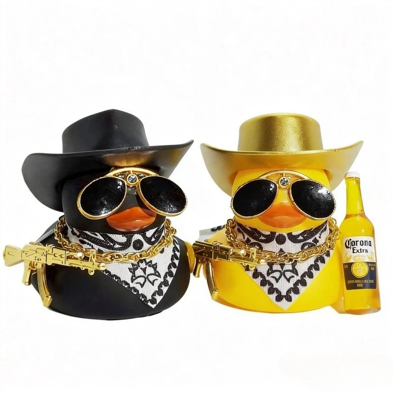Cowboy Rubber Duck Car Ornament for Jeep Duck Car Dashboard Decorations Quirky Rubber Duck Car Accessories Funny Office Gifts