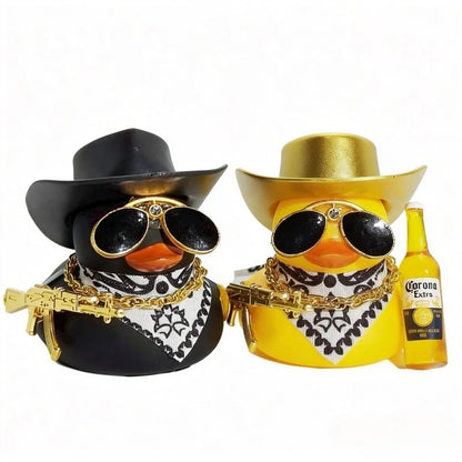 Cowboy Rubber Duck Car Ornament for Jeep Duck Car Dashboard Decorations Quirky Rubber Duck Car Accessories Funny Office Gifts