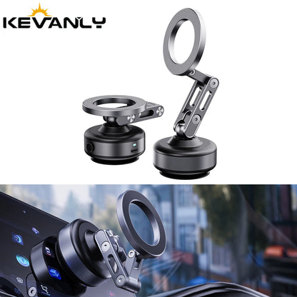 Vacuum Magnetic Suction Cup Car Mobile Phone Mount Universal Folding Phone Stand Universal Auto Phone Stand for 4-7 Inches