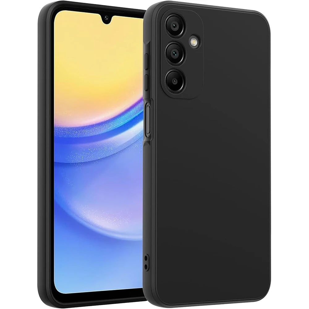 Ultra Thin Matte Soft Silicone Case For Samsung Galaxy S25 S24 S23 S22 S21 FE Plus Ultra A06 A16 A26 A36 A56 Black Cover Bumper