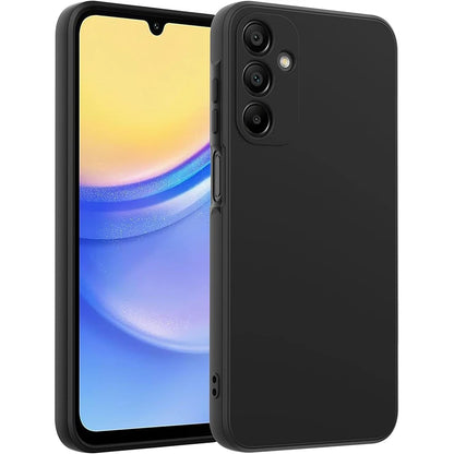 Ultra Thin Matte Soft Silicone Case For Samsung Galaxy S25 S24 S23 S22 S21 FE Plus Ultra A06 A16 A26 A36 A56 Black Cover Bumper
