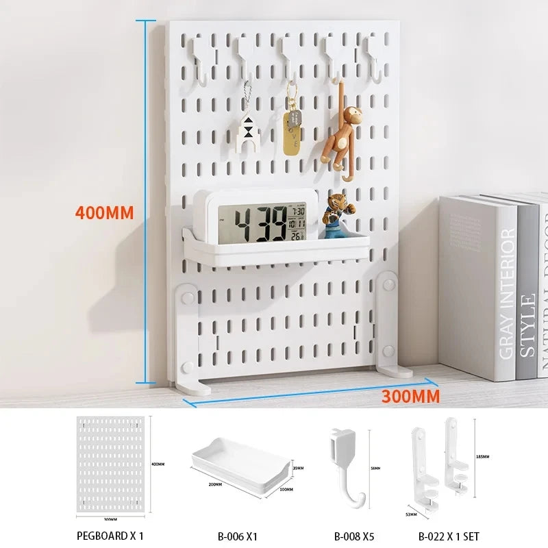 Neat Plastic Pegboard  Desk Organizer with Multiple Accessories for Home Office, Craft Room and Garage Display
