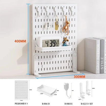 Neat Plastic Pegboard  Desk Organizer with Multiple Accessories for Home Office, Craft Room and Garage Display