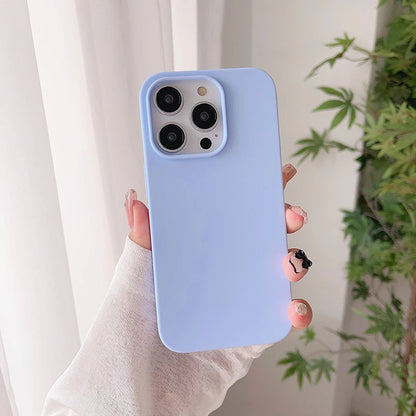 Luxury Candy Color Silicone Soft Case For iPhone 16 15 14 13 12 11 Pro Max Plus Mini Matte Frosted Cover Ultra Thin Shell Coque